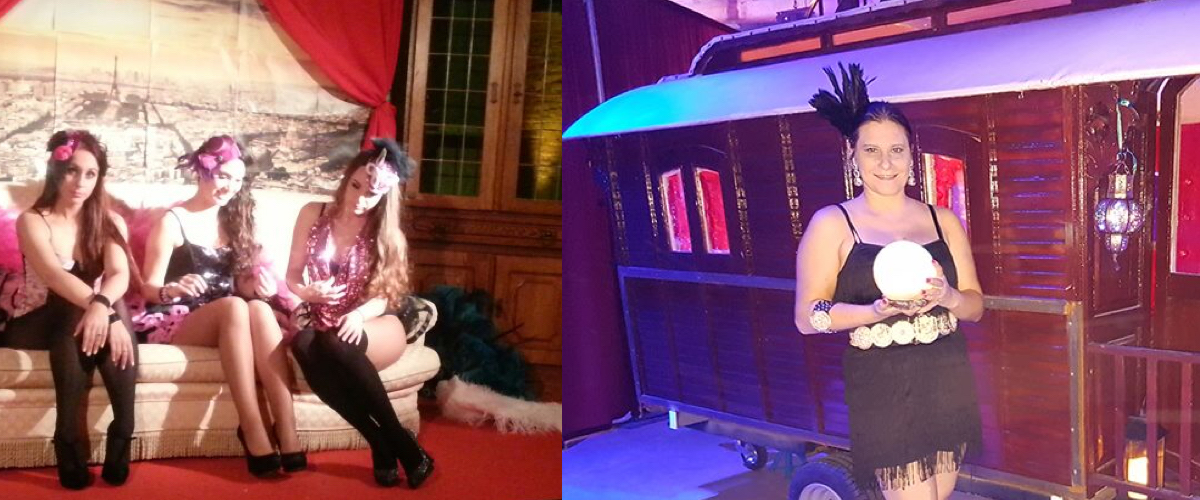 Burlesque Danseressen en Acrobaten